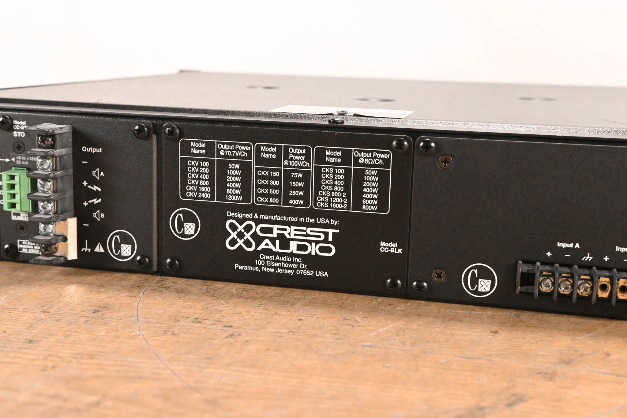 Crest Audio CKV400 2-Channel Professional Power Amplifier