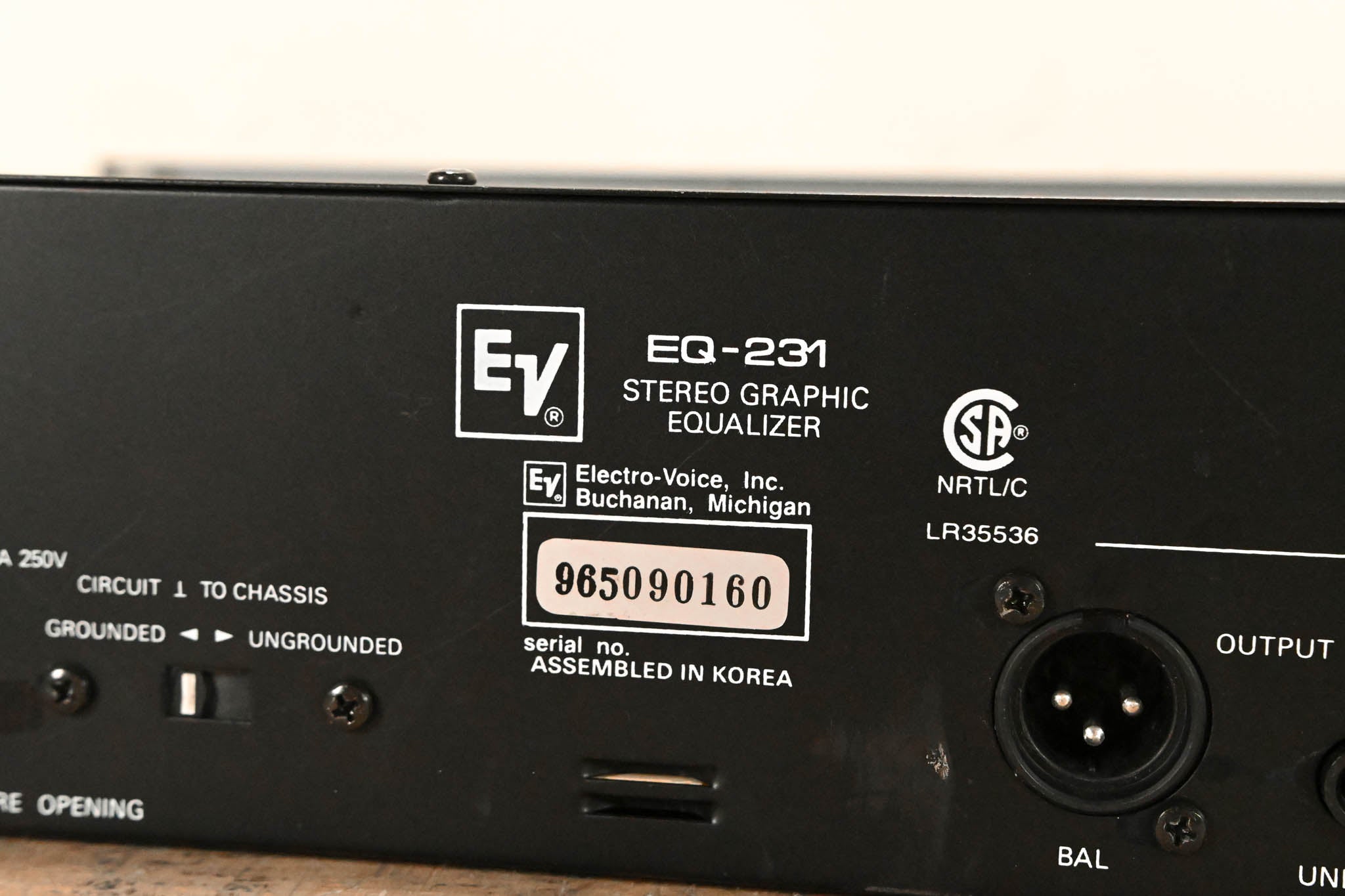 Electro-Voice (EV) EQ-231 Stereo One-Third Octave Graphic Equalizer