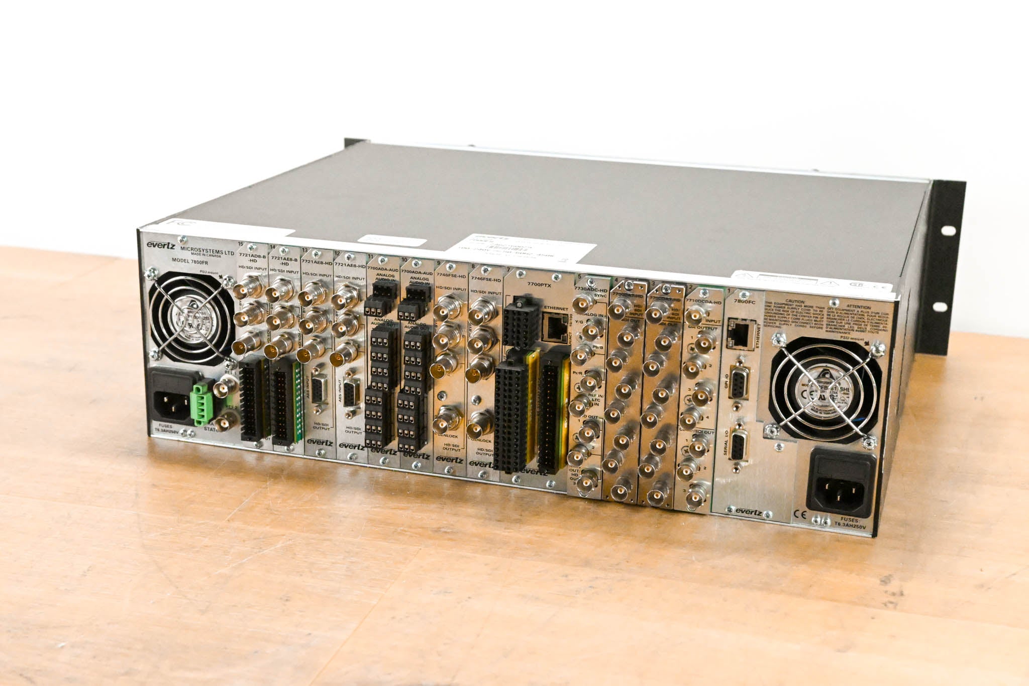 Evertz 7800FR 3RU Rackmount MultiFrame with Cards