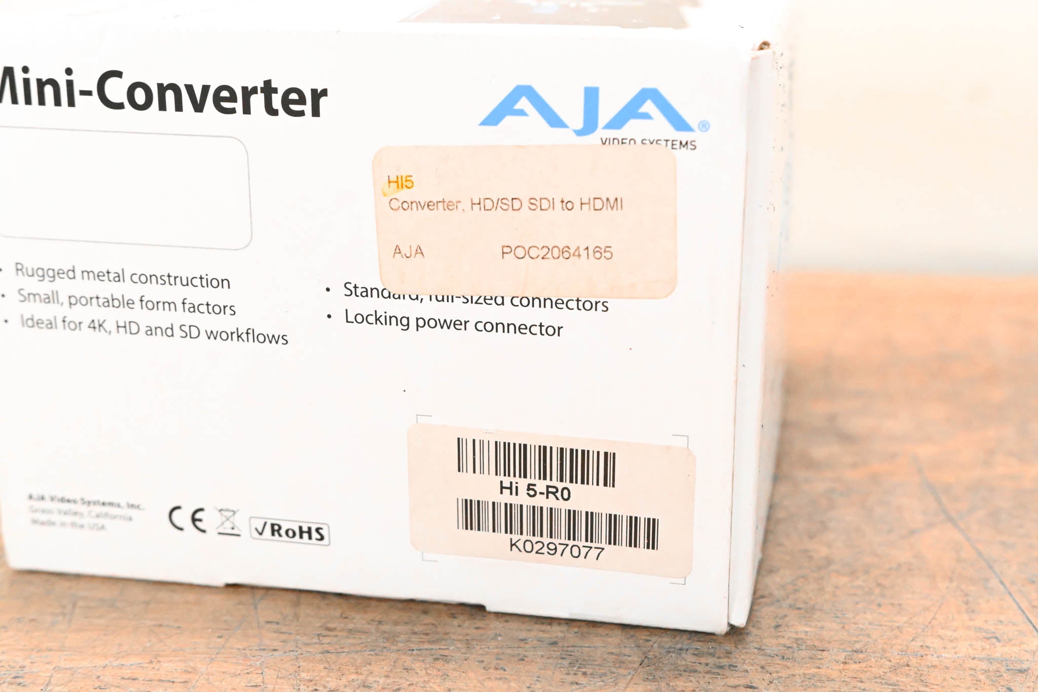 AJA HI5 HD/SD-SDI to HDMI Video and Audio Converter