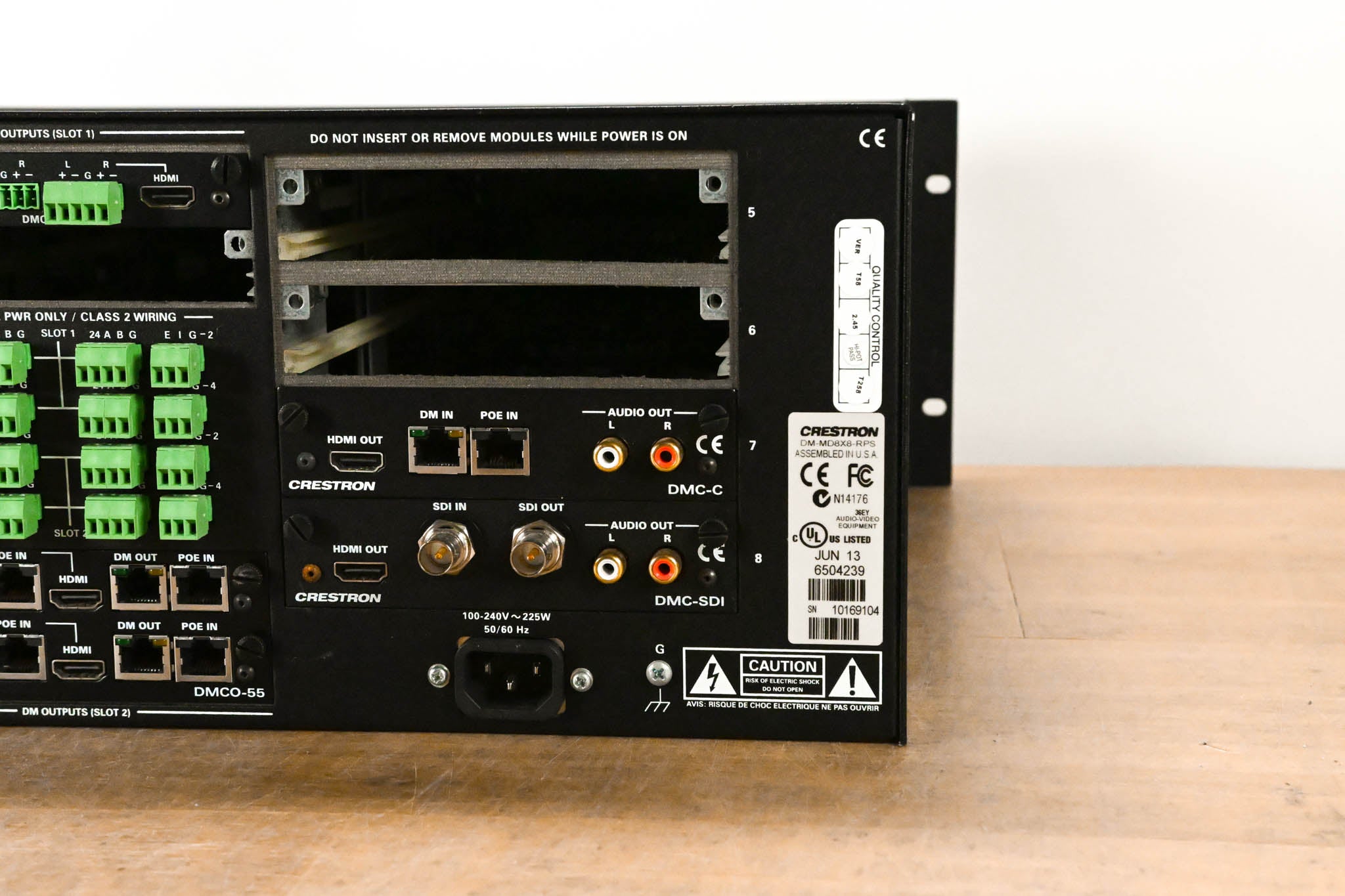 Crestron DM-MD8X8-RPS 8x8 DigitalMedia Switcher with Redundant PSU