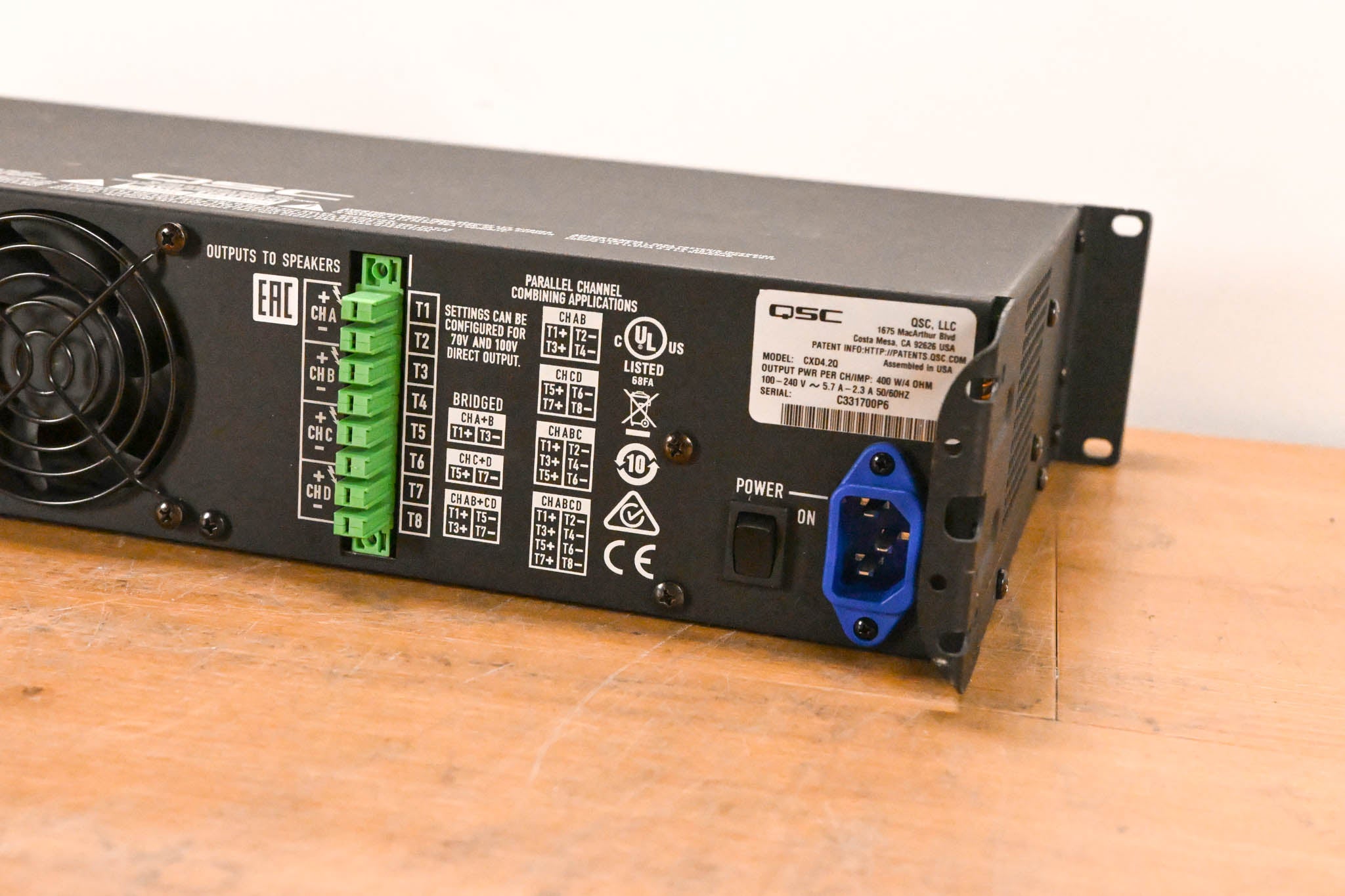 QSC CXD4.2Q 4-Channel, 2000W Network Amplifier