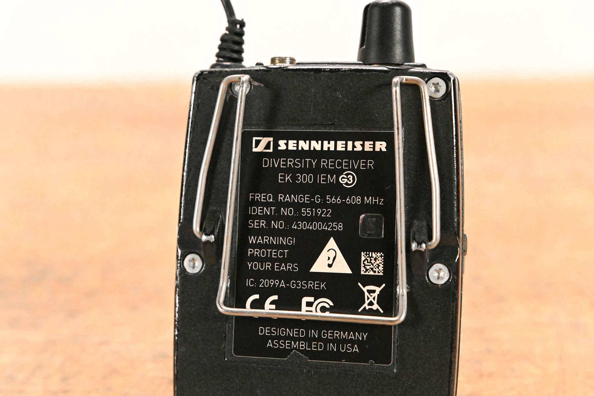 Sennheiser EK 300 IEM G3 Wireless Bodypack Receiver G Range: 566-608 MHz