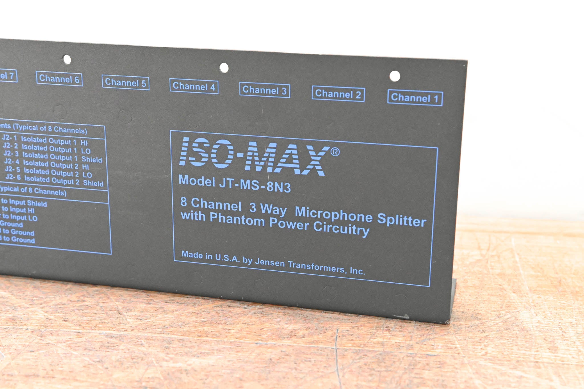 Jensen JT-MS-8N3 8-CH 3-Way Mic Splitter with Phantom Power Circuitry