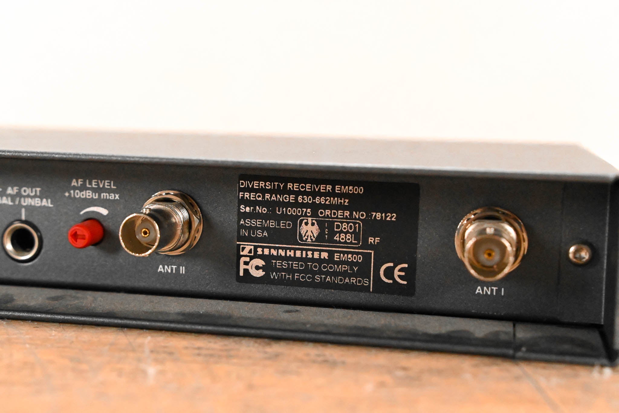 Sennheiser EM 500 Wireless Receiver 630-662 MHz (NO POWER SUPPLY)