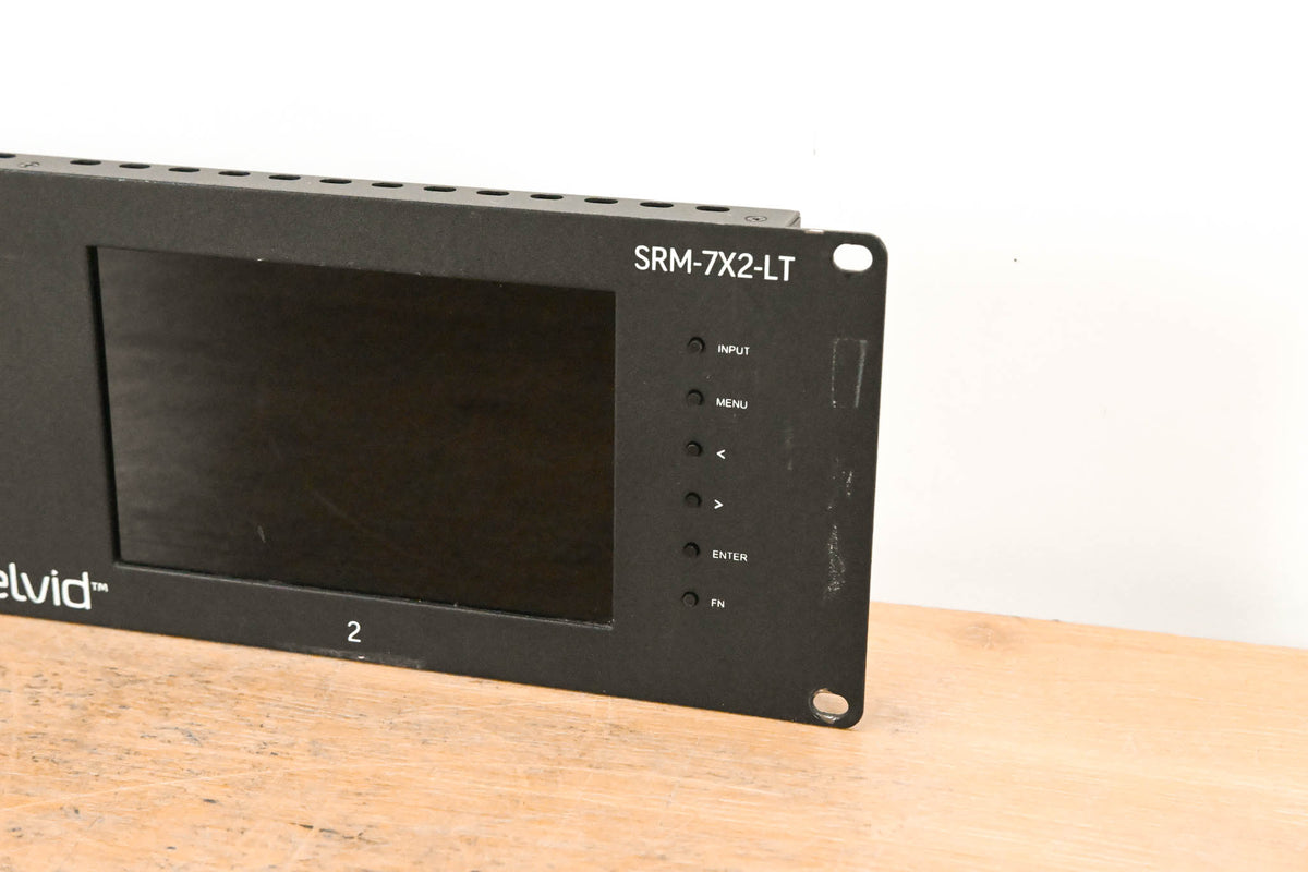 Elvid SRM-7X2-LT StudioVision Dual 7" Monitor Rackmount NO POWER SUPPLY