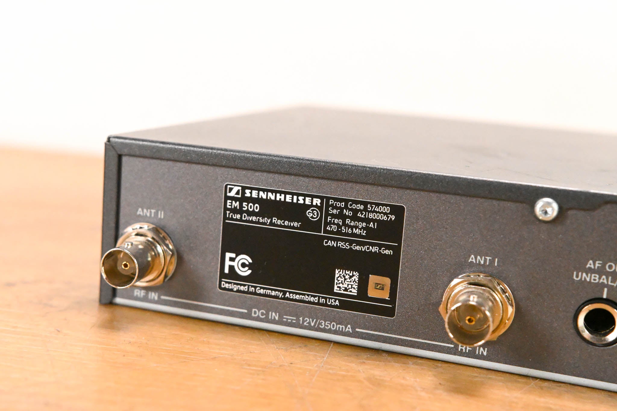 Sennheiser EM 500 G3 Wireless Receiver - 470-516 MHz (NO POWER SUPPLY)