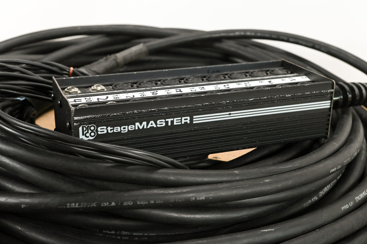 ProCo StageMaster SMA1604FBQ-100 16x4 Stage Box with 1/4" Returns - 100'