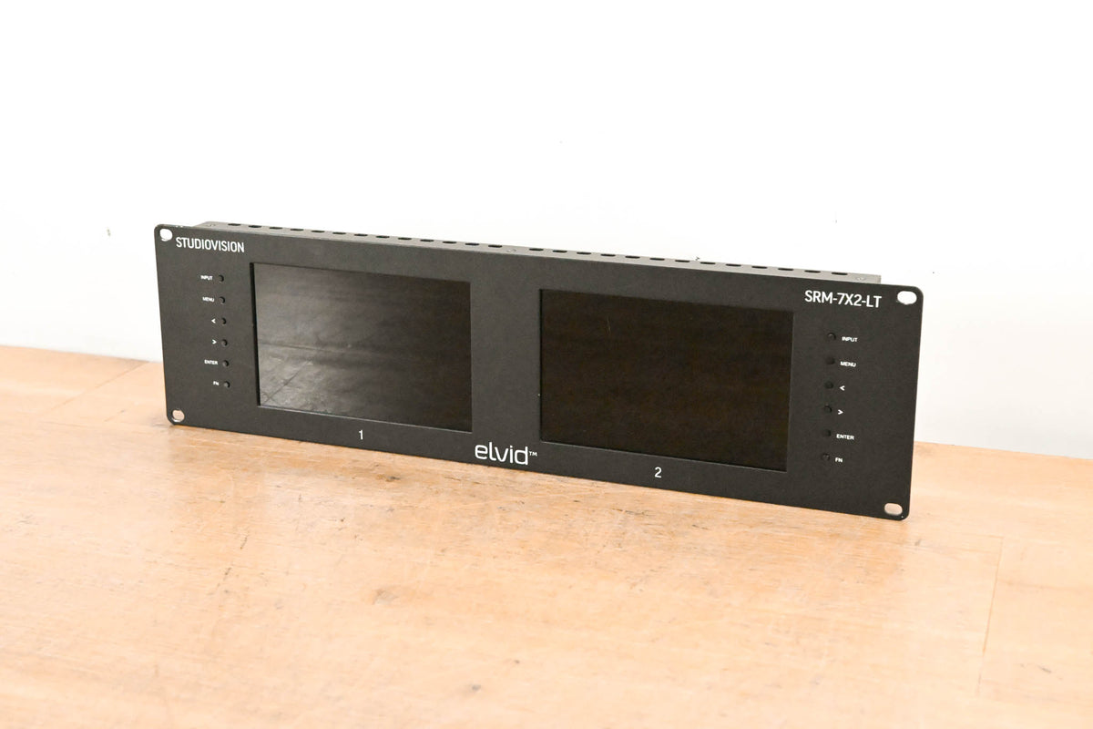 Elvid SRM-7X2-LT StudioVision Dual 7" Monitor Rackmount NO POWER SUPPLY