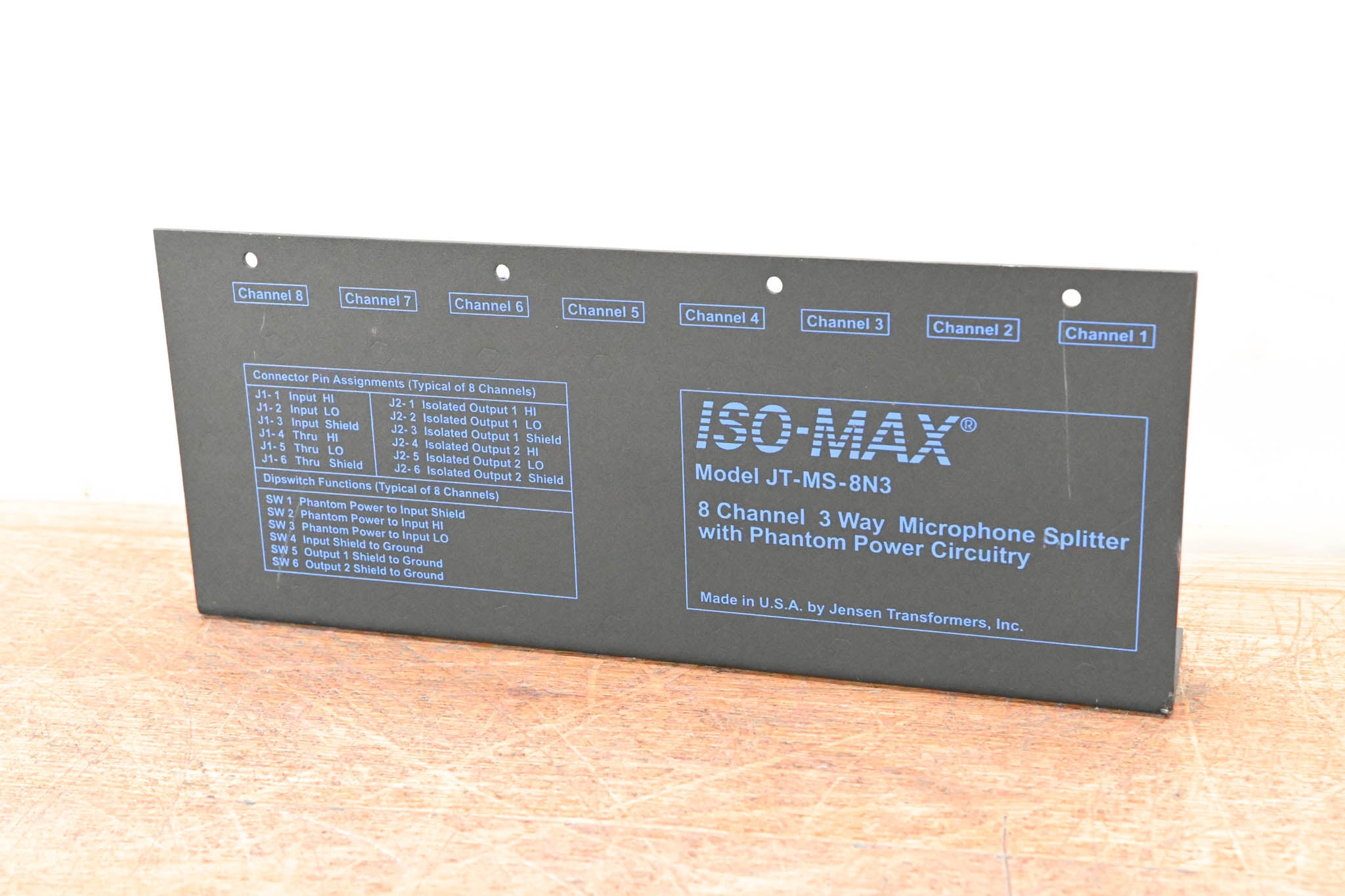 Jensen JT-MS-8N3 8-CH 3-Way Mic Splitter with Phantom Power Circuitry