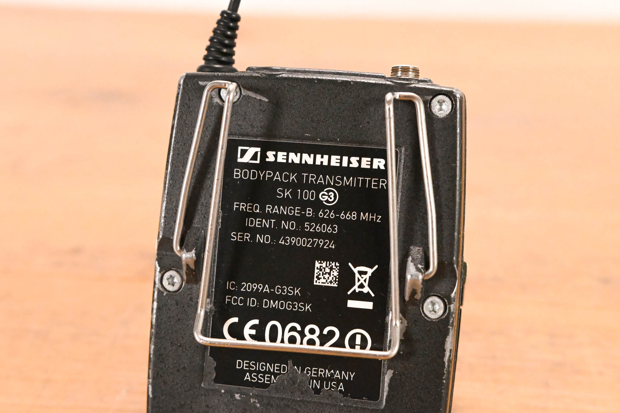 Sennheiser ew 100 G3 Bodypack Wireless System 626-668MHz NO POWER SUPPLY