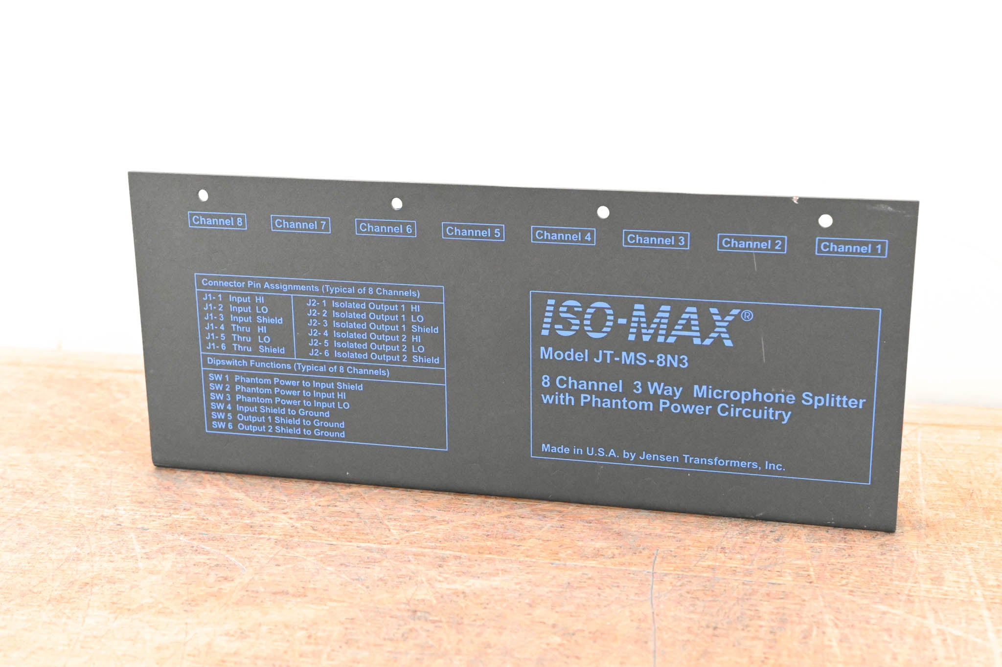 Jensen JT-MS-8N3 8-CH 3-Way Mic Splitter with Phantom Power Circuitry