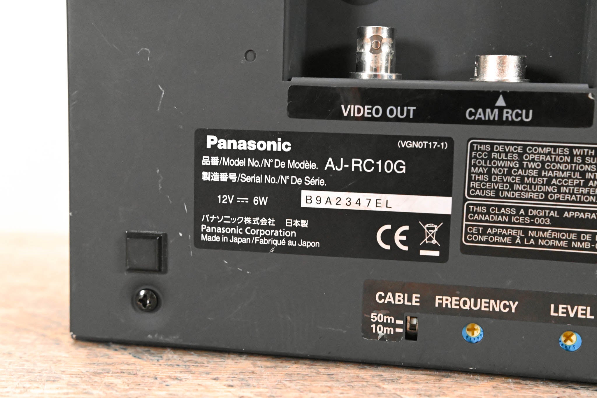 Panasonic AJ-RC10G Remote Control Unit