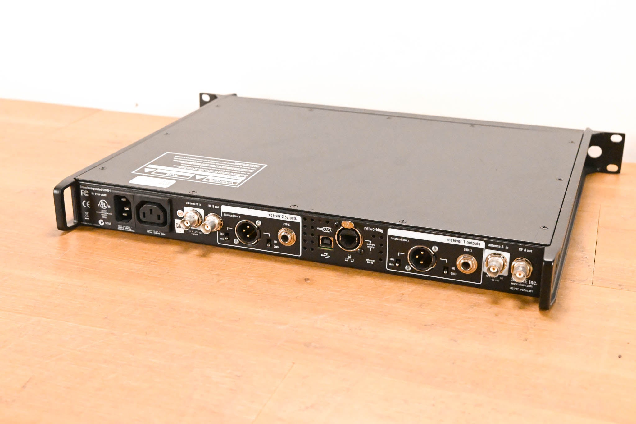 Shure UR4D+ Dual Wireless Receiver with two UR1 Bodypacks - G1 Band