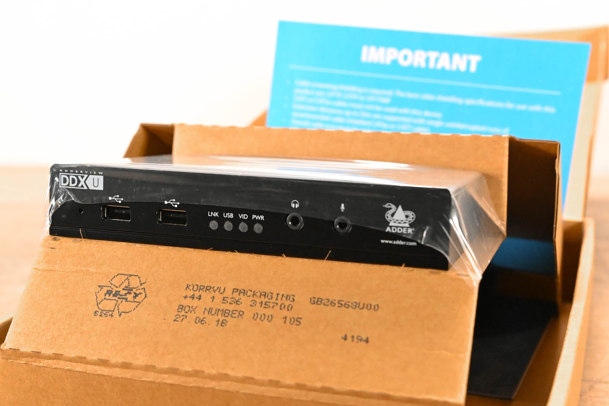 Adder Adderview DDX-USR DVI, VGA & DisplayPort Video Extender