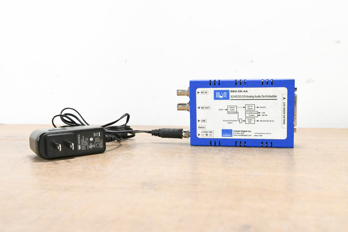 Cobalt Blue Box BBG-DE-AA 3G/HD/SD-SDI Analog Audio De-Embedder