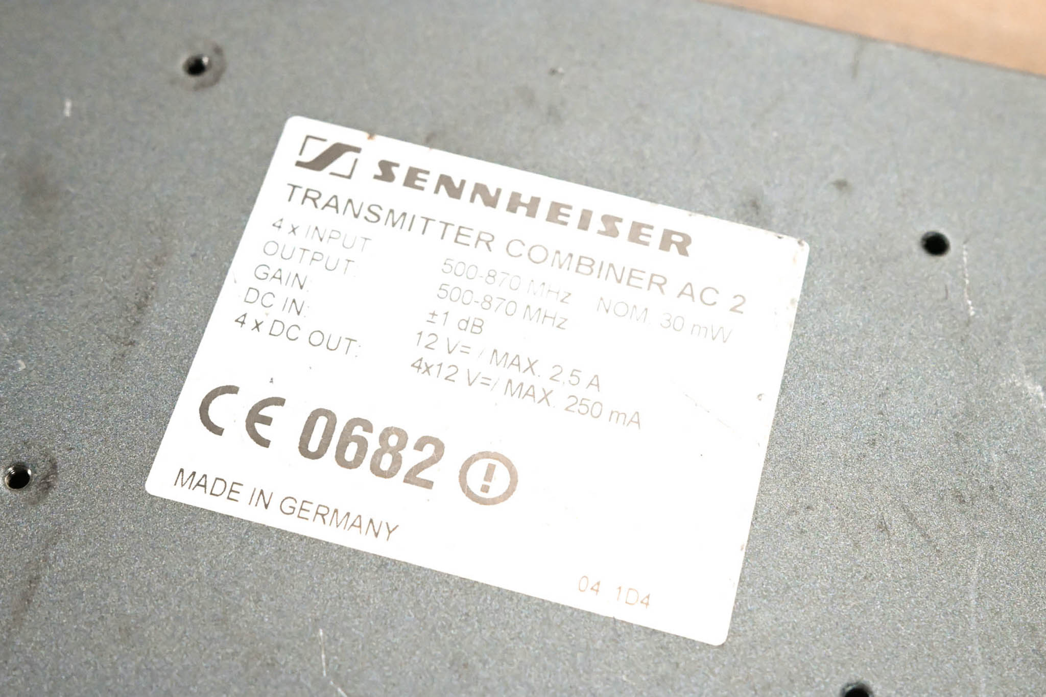 Sennheiser AC2 RF Combiner 500-870 MHz (NO POWER SUPPLY)