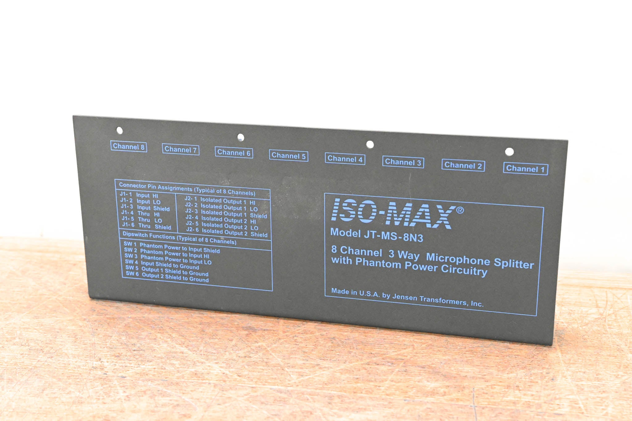 Jensen JT-MS-8N3 8-CH 3-Way Mic Splitter with Phantom Power Circuitry