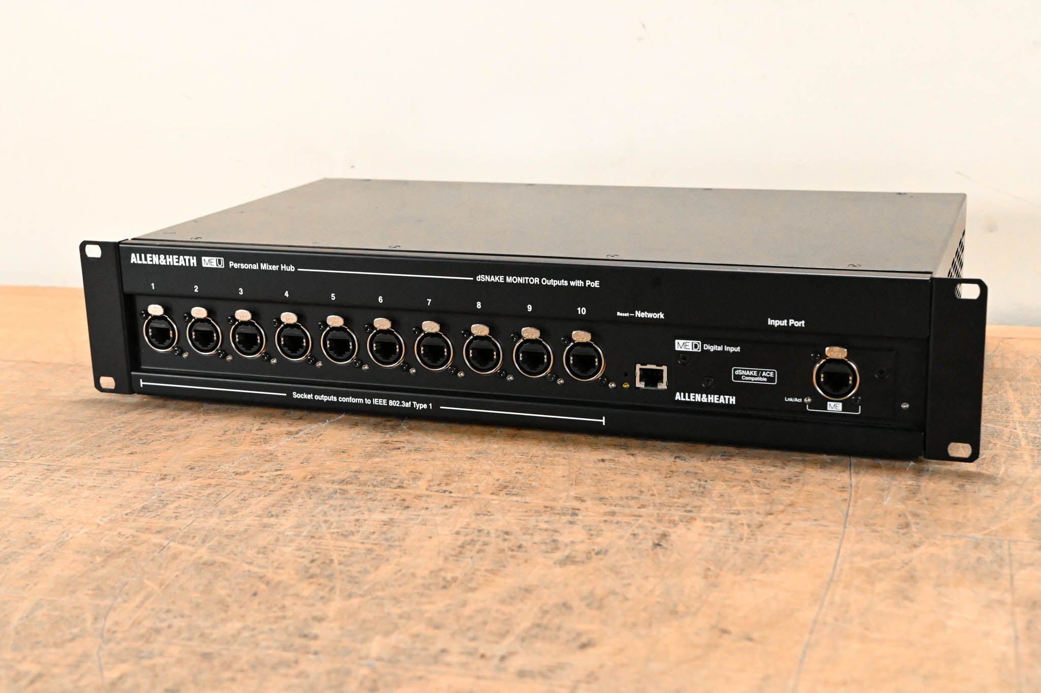 Allen & Heath ME-U 10-Port PoE Monitor Hub for ME-1 Personal Mixers