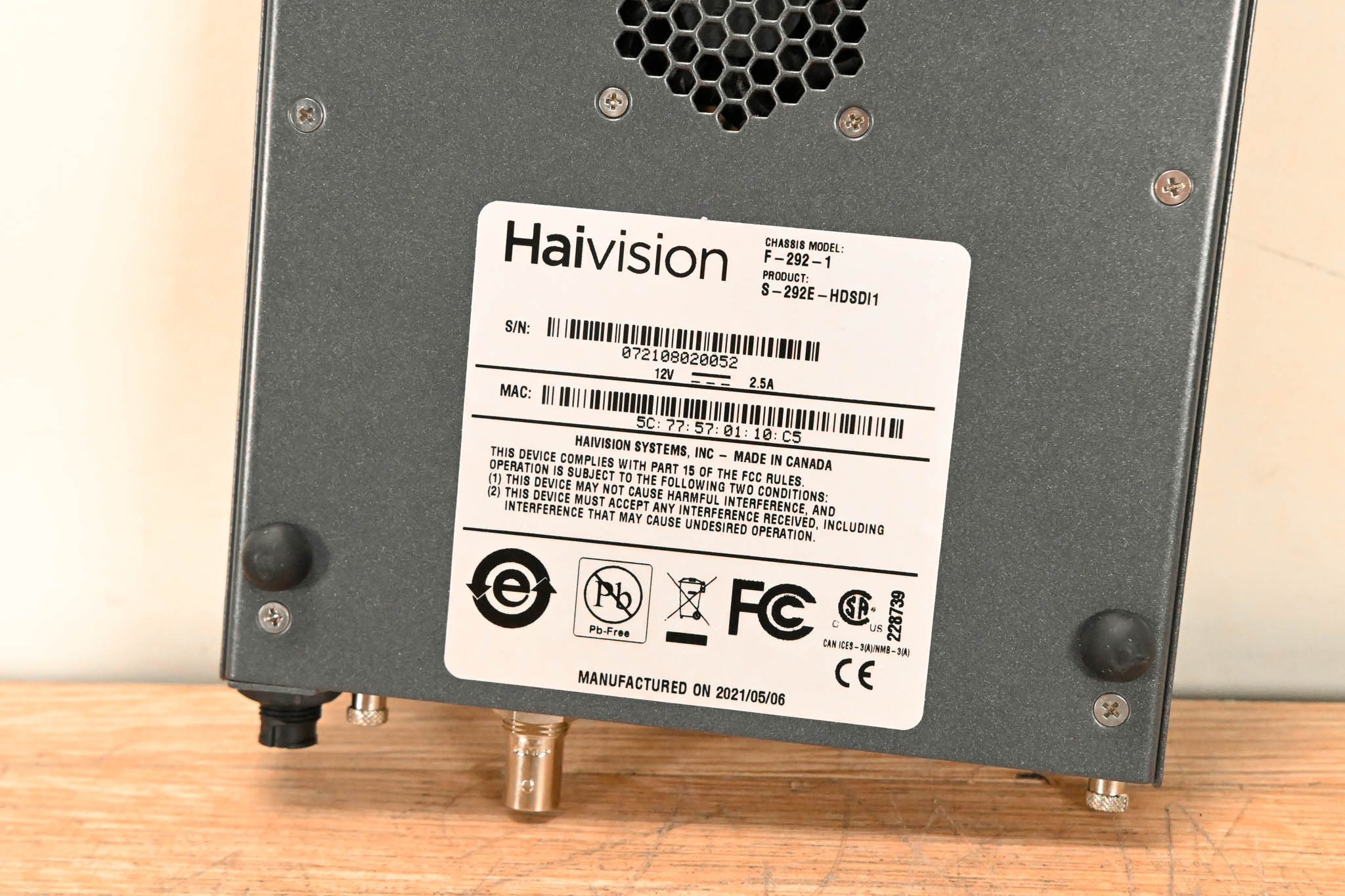 HaiVision S-292E-HDSDI1 Makito X Single SDI Encoder Appliance