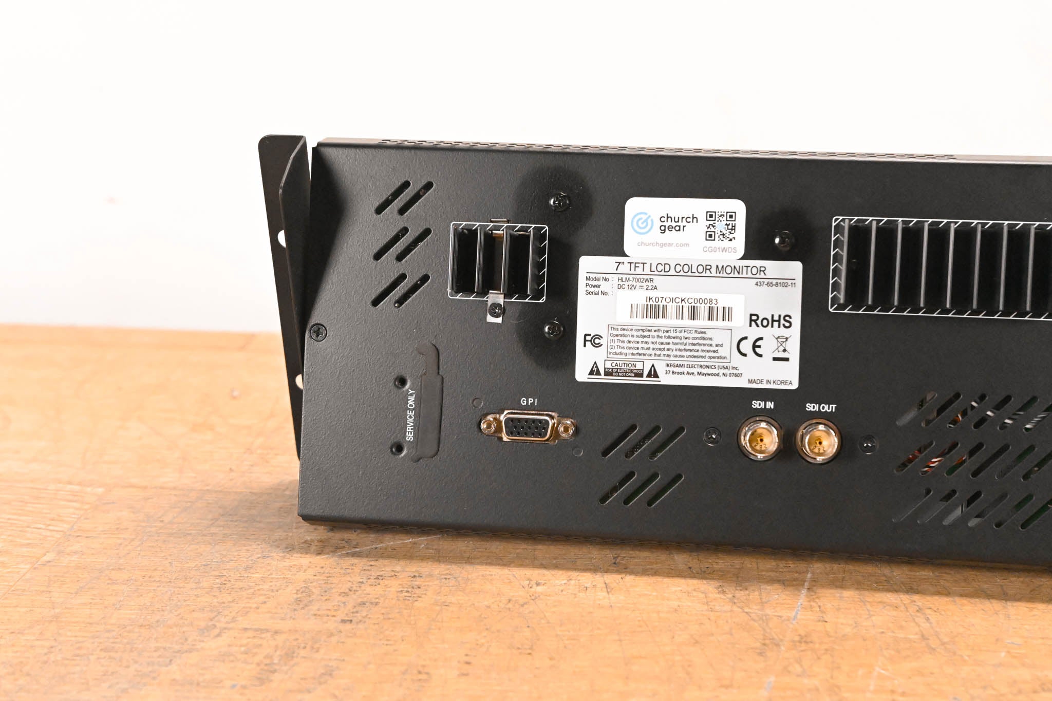 Ikegami HLM-7002WR 7" Dual HDTV/SDTV Multi-Format LCD Monitor (NO PSU)