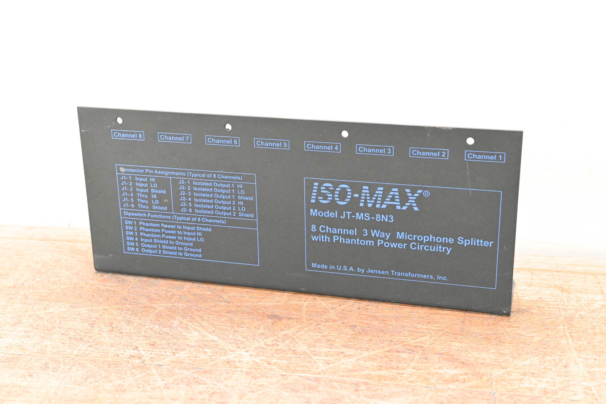 Jensen JT-MS-8N3 8-CH 3-Way Mic Splitter with Phantom Power Circuitry