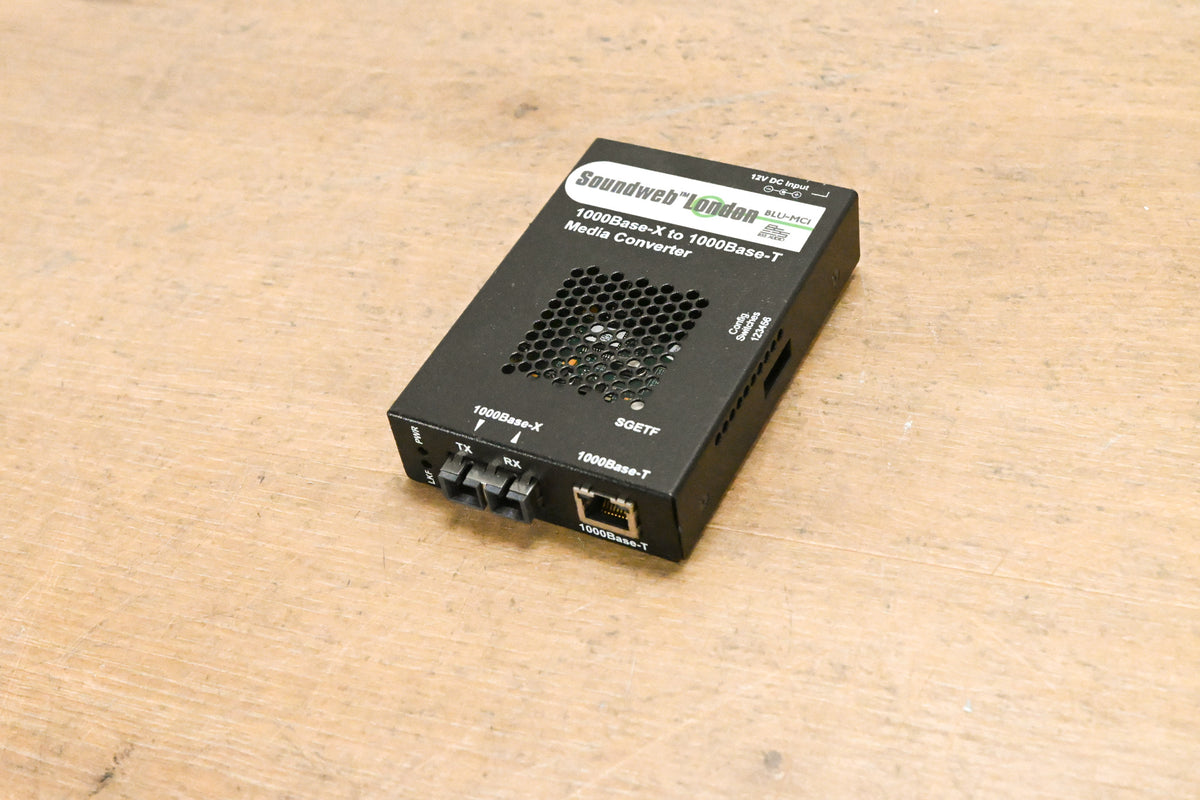 BSS Soundweb London BLU-MC1 1000Base-X to 1000Base-T Converter (NO PSU)