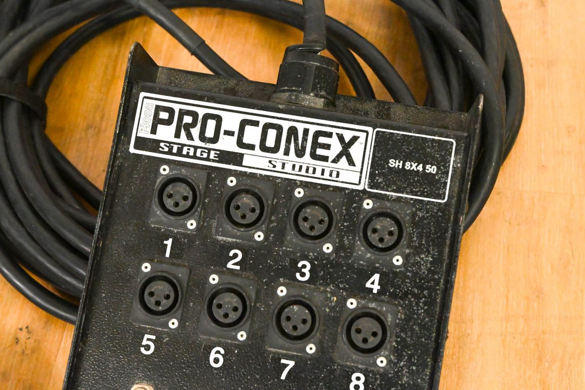 Hosa SH-8X4-50 Pro-Conex 8x4 Audio Stage Snake Box - 50'