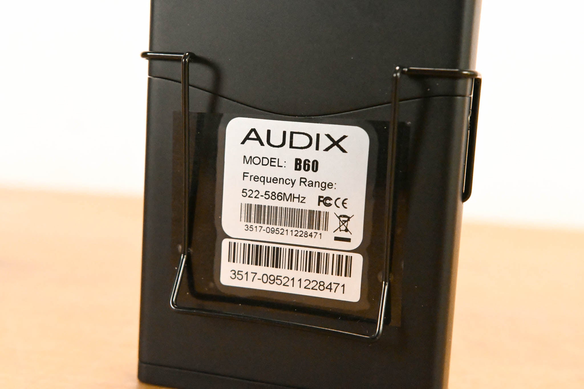 Audix R42 Dual Wireless Receiver w/ one B60 Bodypack - A Band (NO PSU)