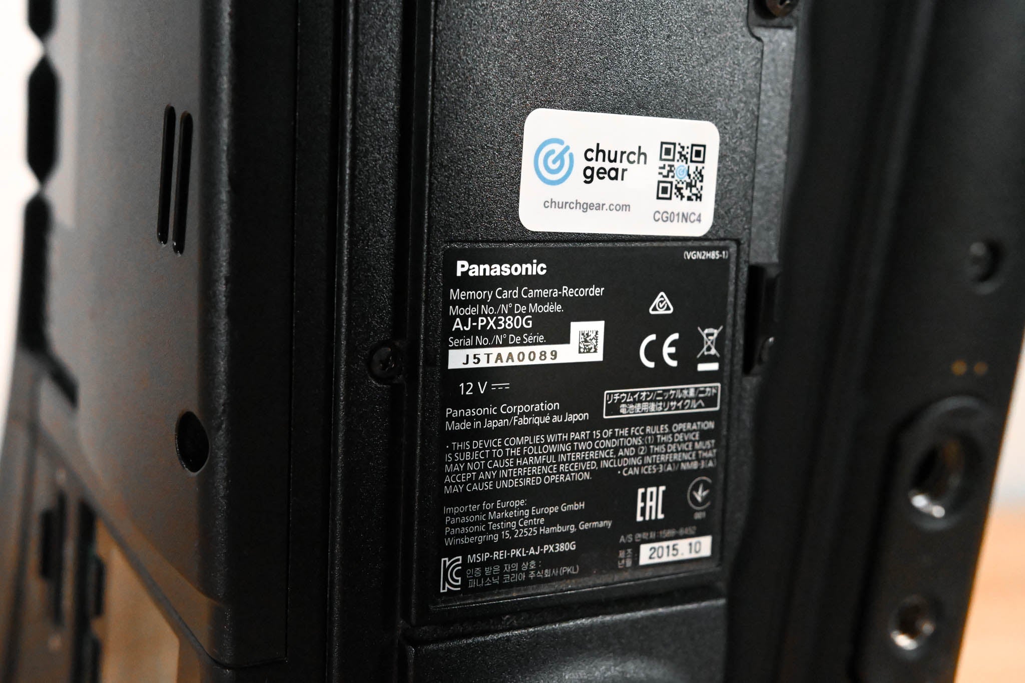 Panasonic AJ-PX380G 1/3" AVC-ULTRA Shoulder Mount Camcorder