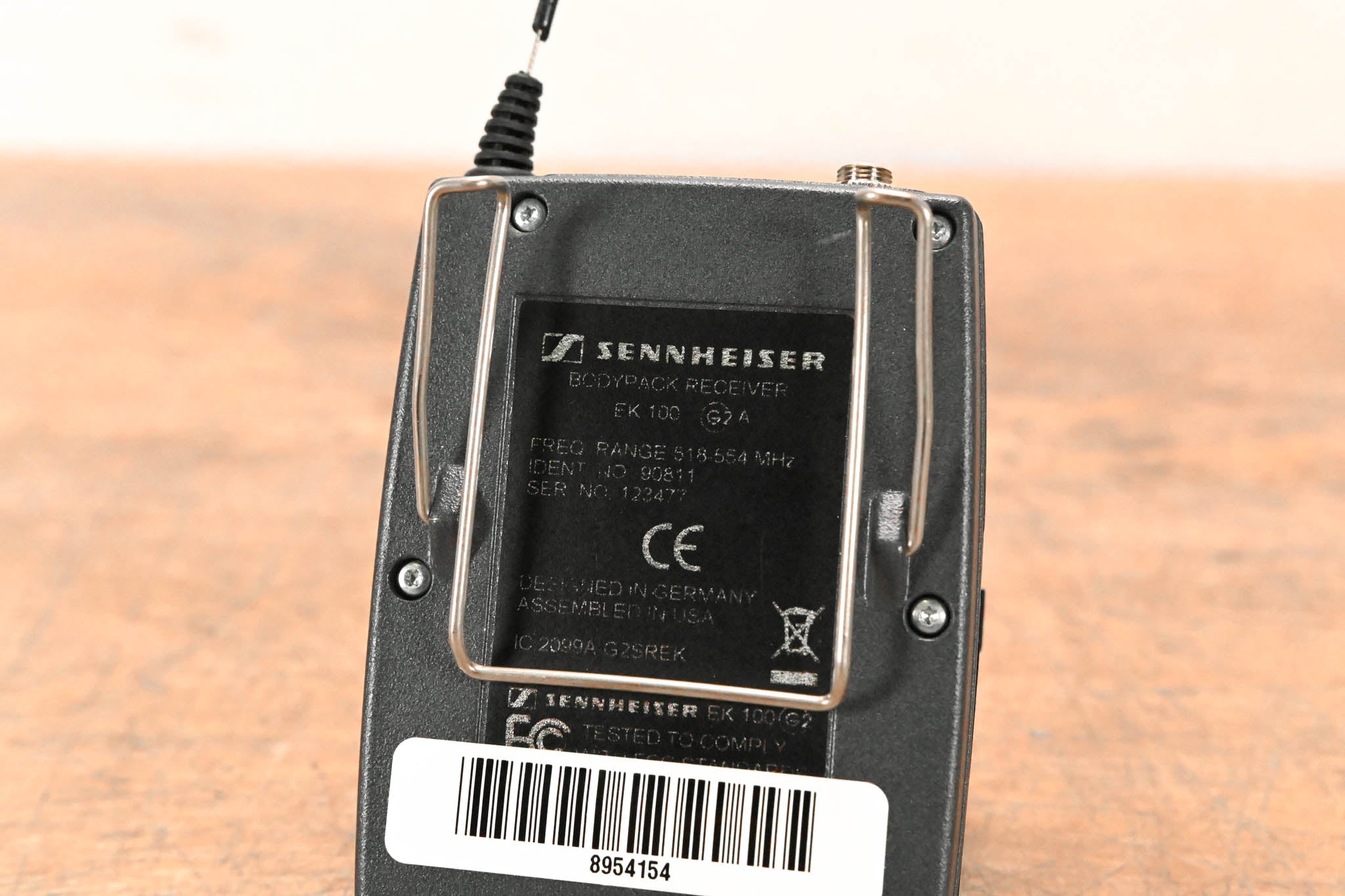 Sennheiser EK 100 G2 Bodypack Wireless Receiver - A Range: 518-554 MHz