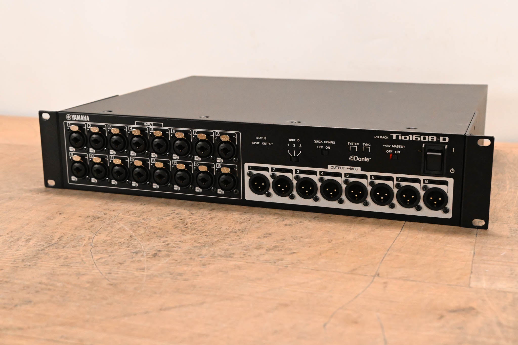 Yamaha Tio1608-D 16-Input/8-Output Dante Stagebox for TF Series Mixers