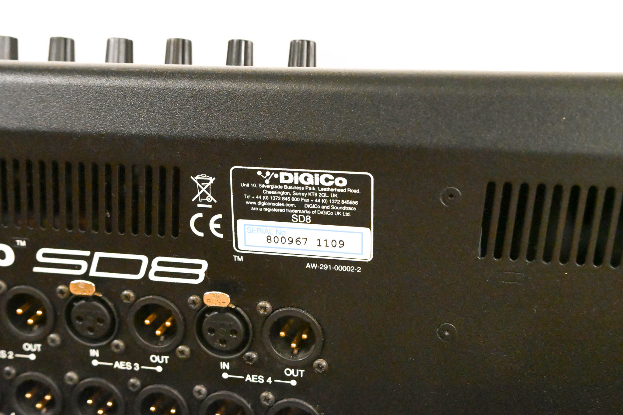 DiGiCo SD8 Digital Mixing Console w/ Waves Card, ST Optical & Road Case