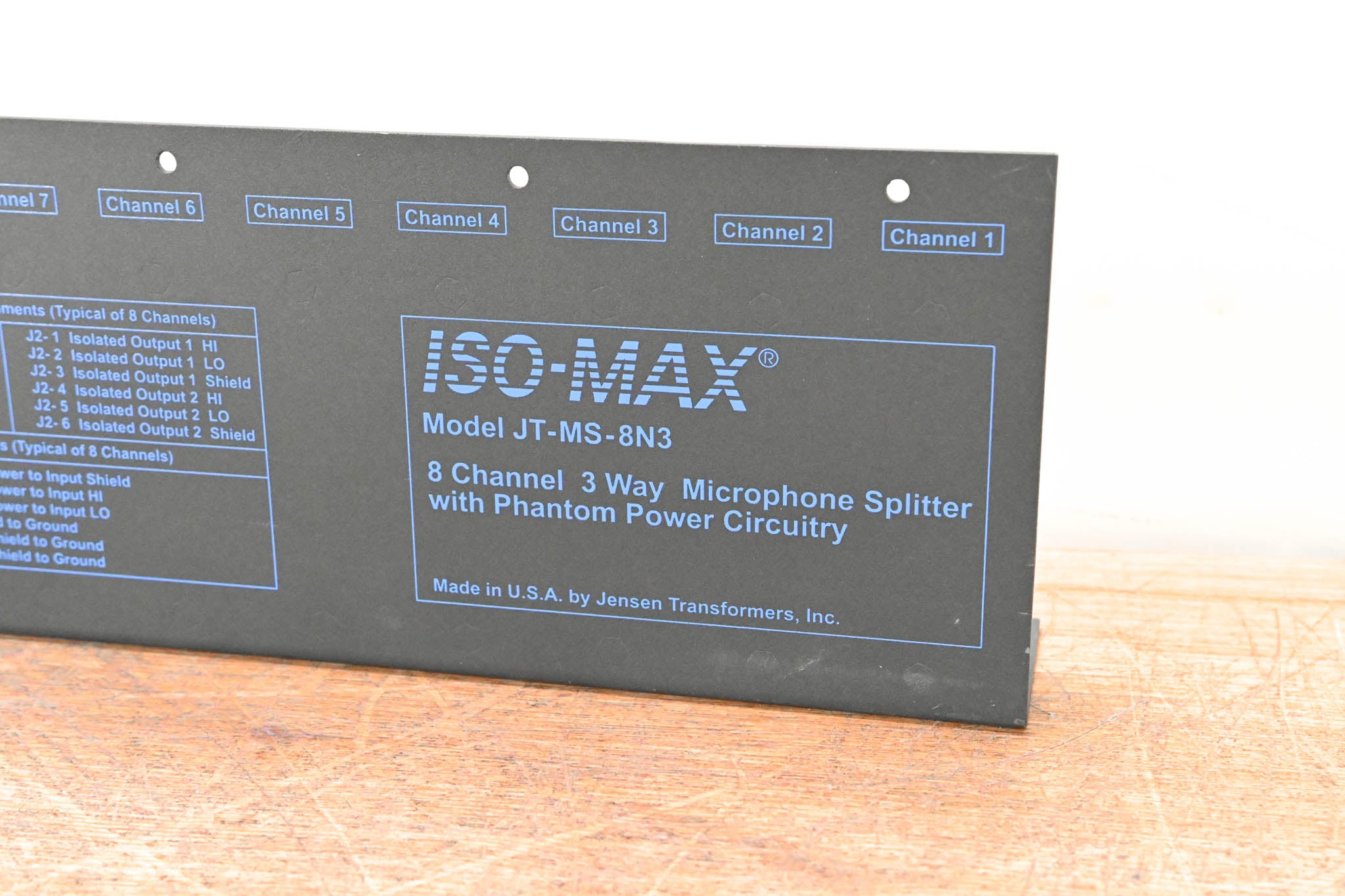 Jensen JT-MS-8N3 8-CH 3-Way Mic Splitter with Phantom Power Circuitry