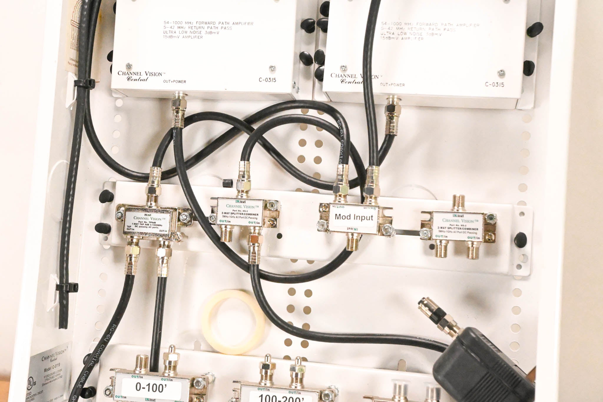 Channel Vision DP-3/12-II Amplified RF Coax Distribution Panel