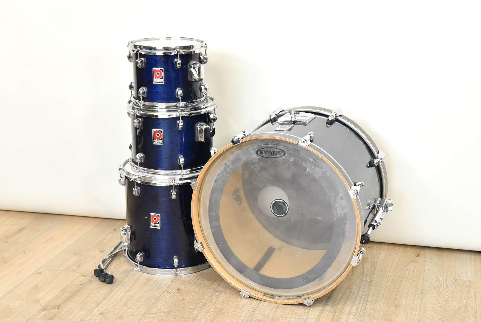 Premier 4-Piece Drum Kit - Transparent Blue