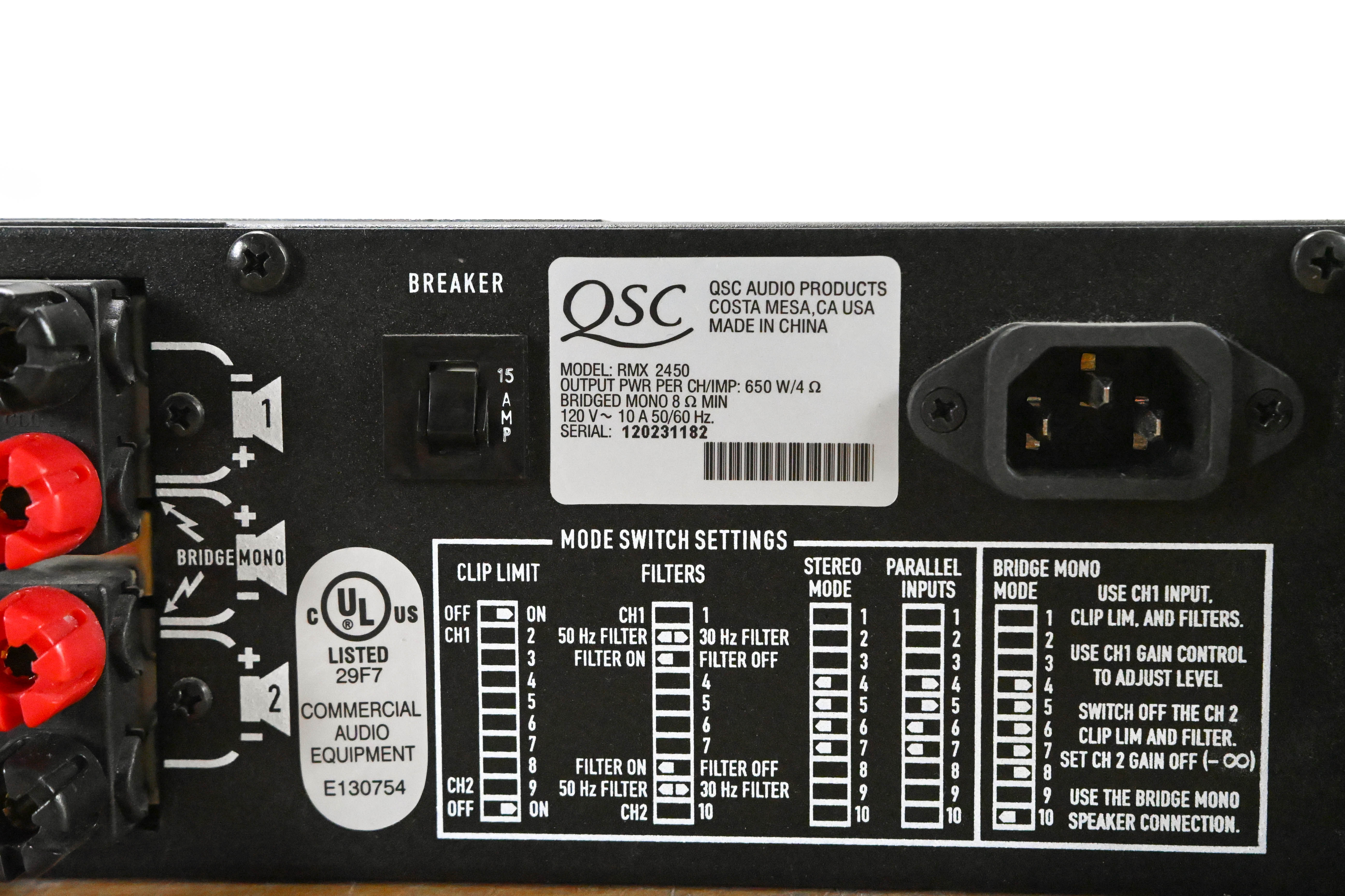 QSC RMX2450 2-Channel Power Amplifier