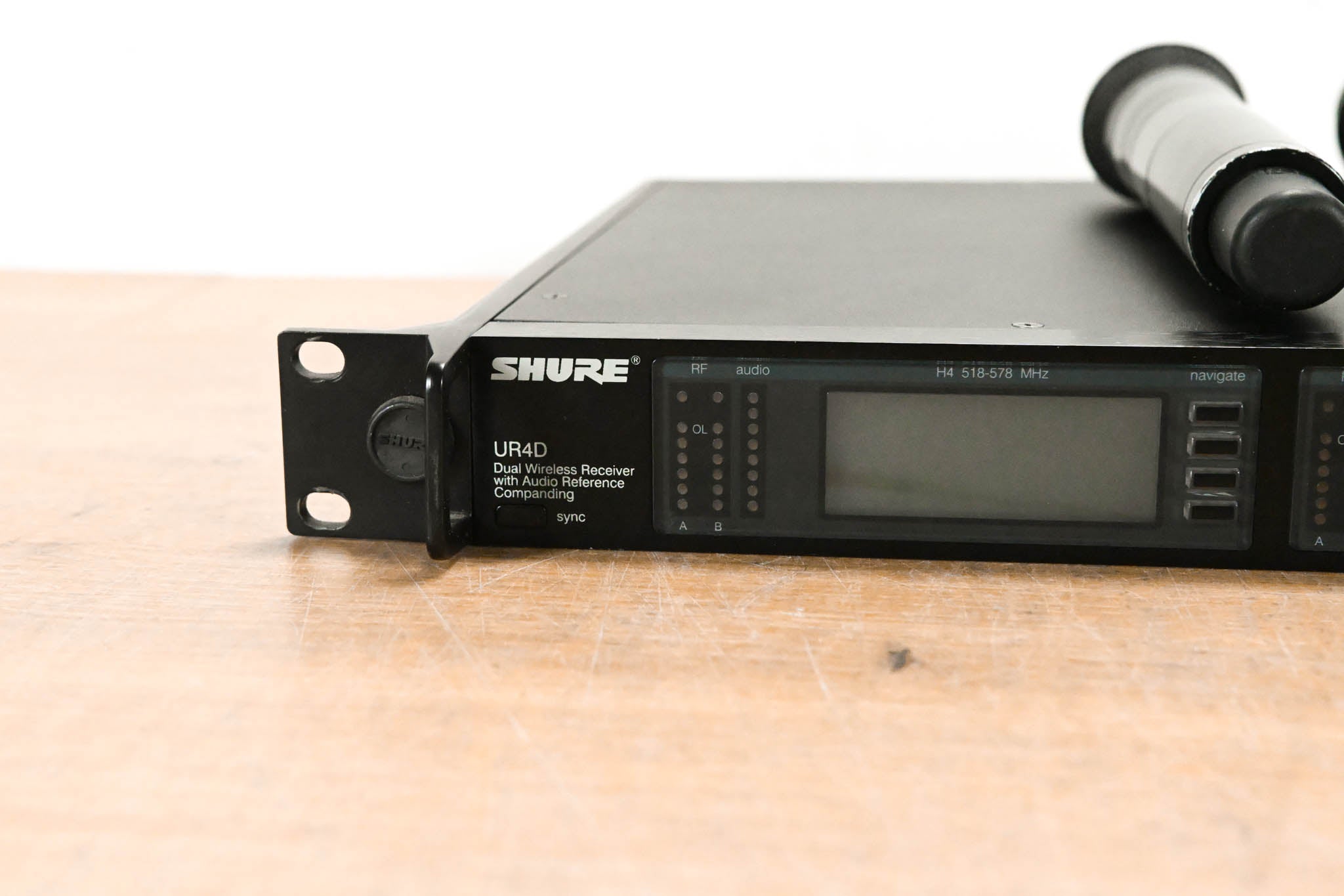 Shure UR4D Wireless Receiver w/ two UR2/SM87A Handheld Transmitters - H4