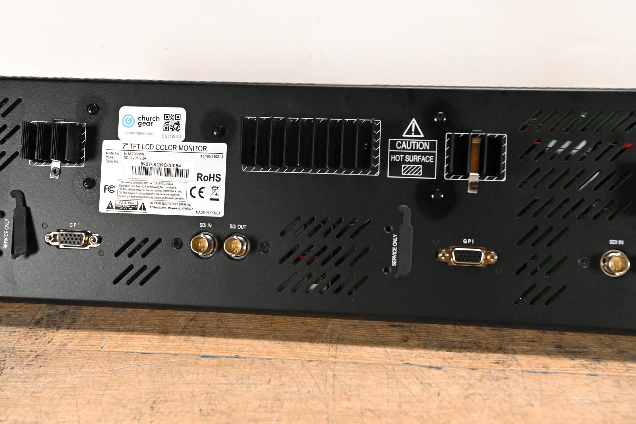 Ikegami HLM-7002WR 7" Dual HDTV/SDTV Multi-Format LCD Monitor (NO PSU)