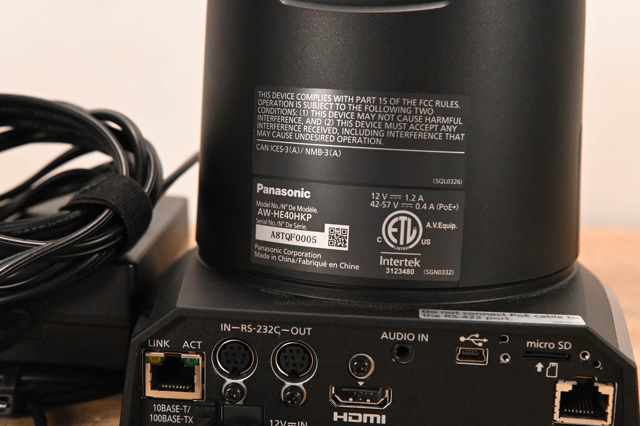 Panasonic AW-HE40HKP PTZ Camera with HDMI Output