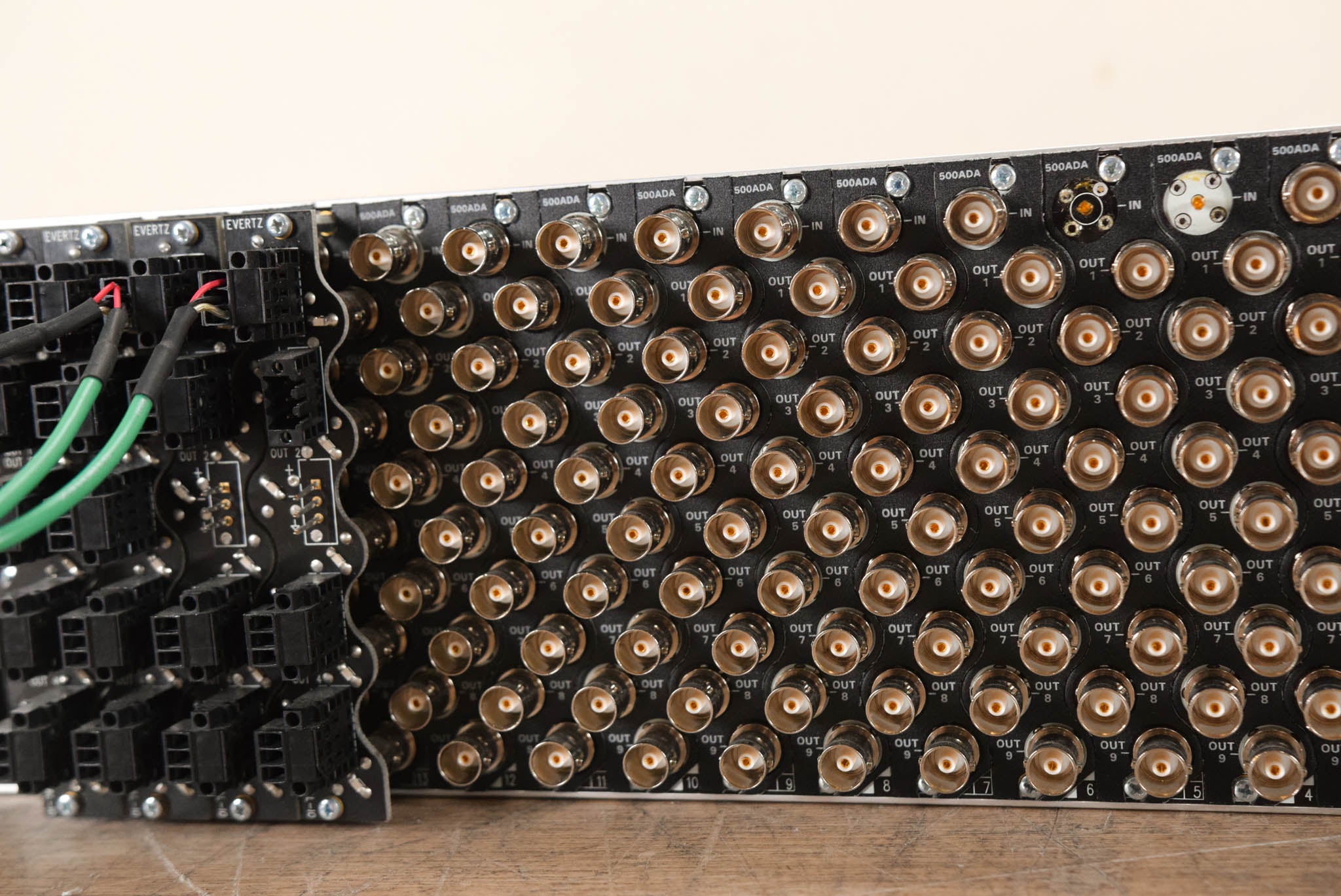 Evertz 500FR Compact High Density Video Distribution Frame with Cards