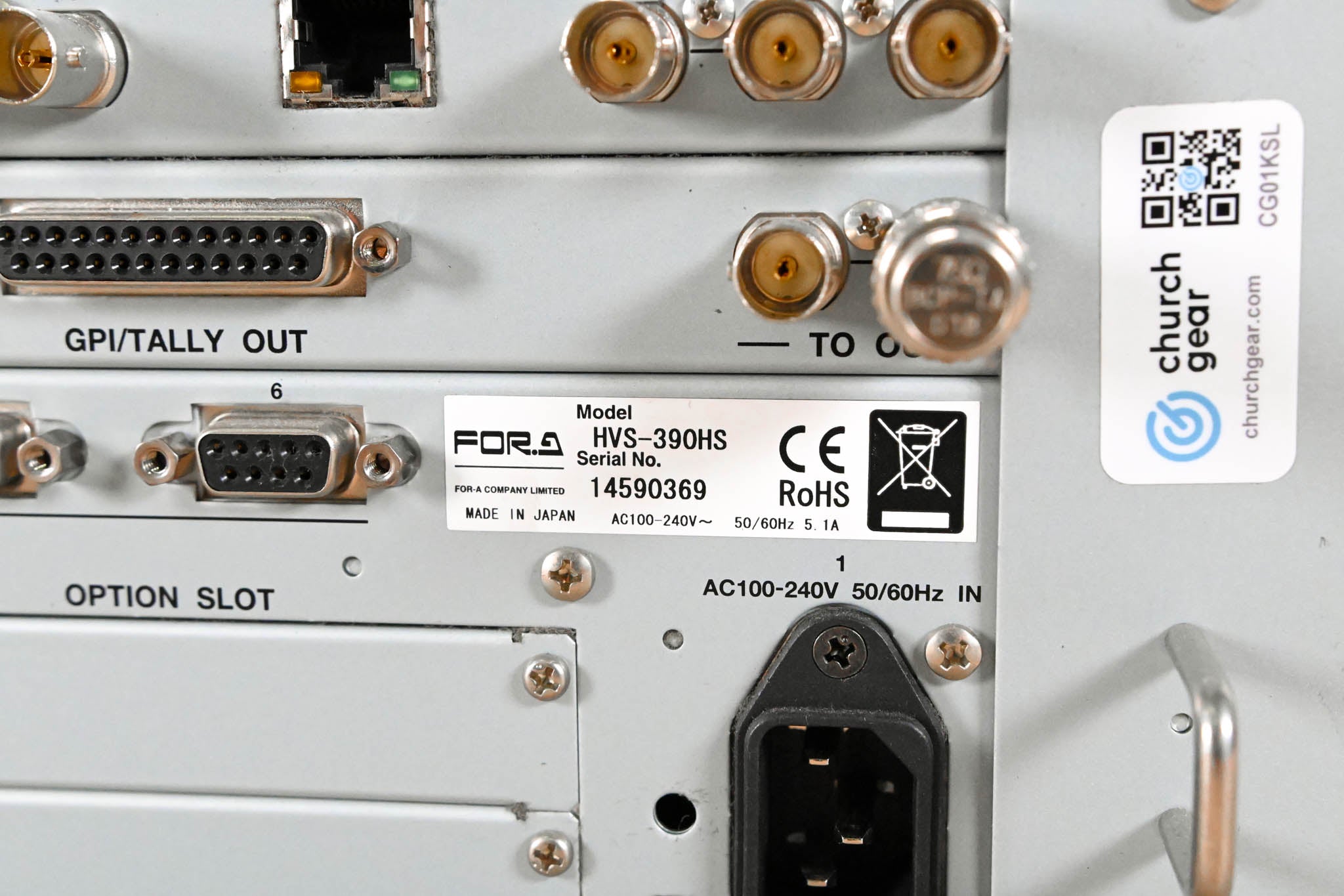 For.A HVS-390HS 2 M/E Video Switcher with HVS-392WOU Control Surface