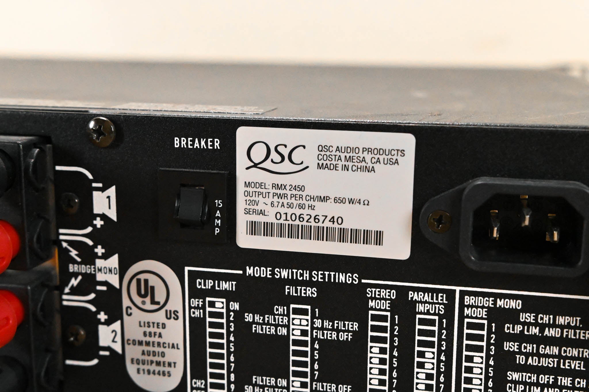 QSC RMX2450 2-Channel Power Amplifier