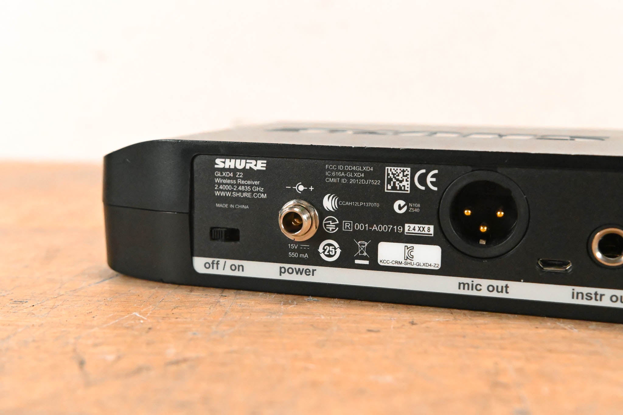 Shure GLXD4 Digital Wireless Receiver - Z2 Range (NO POWER SUPPLY)