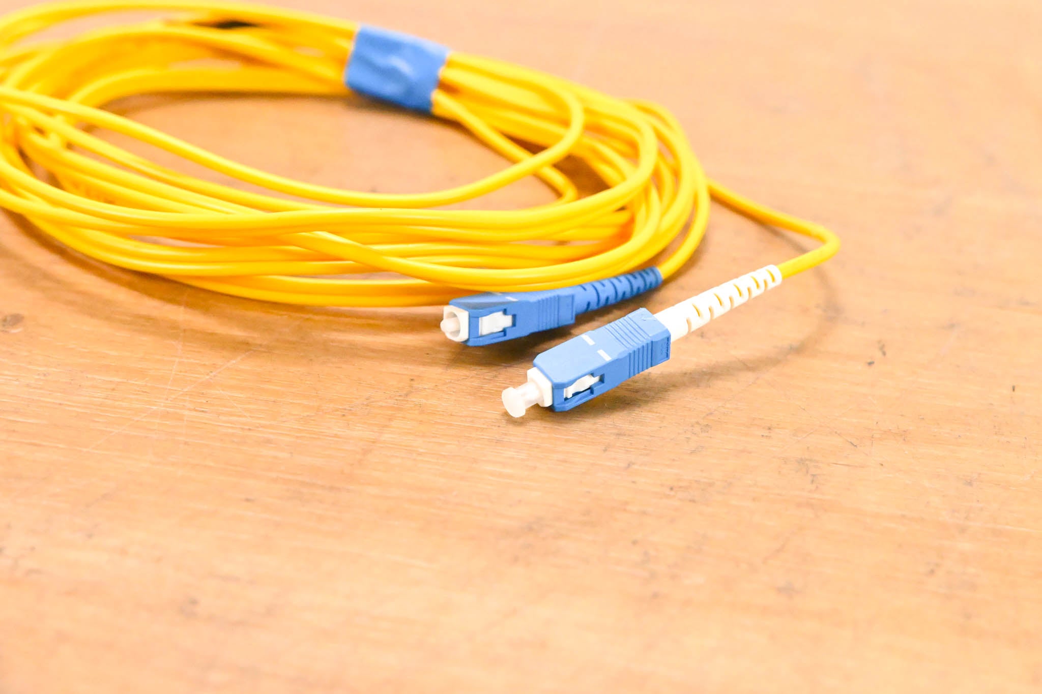 Unbranded SC-ST Duplex Single Mode Fiber Optic Patch Cable - 10'