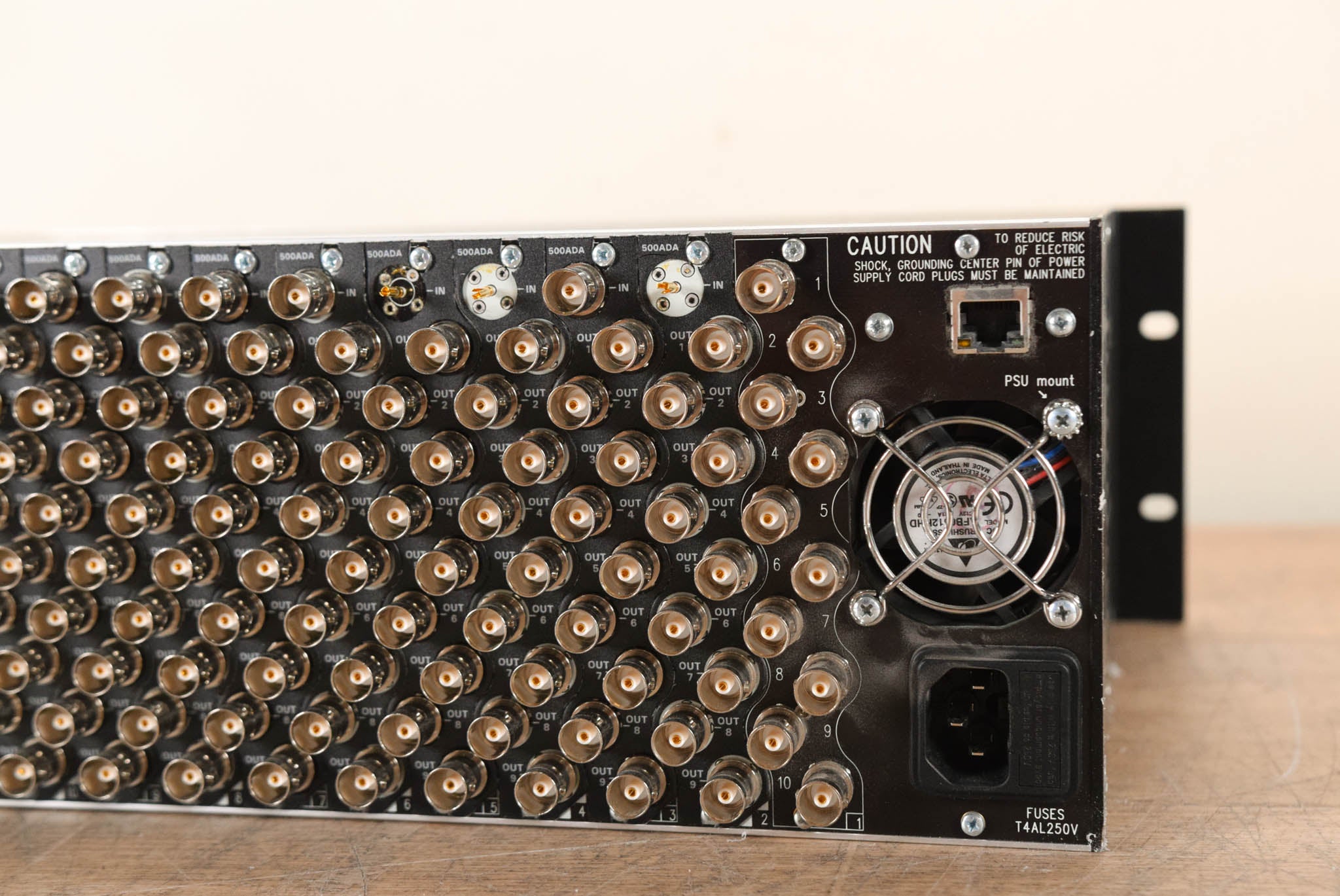 Evertz 500FR Compact High Density Video Distribution Frame with Cards