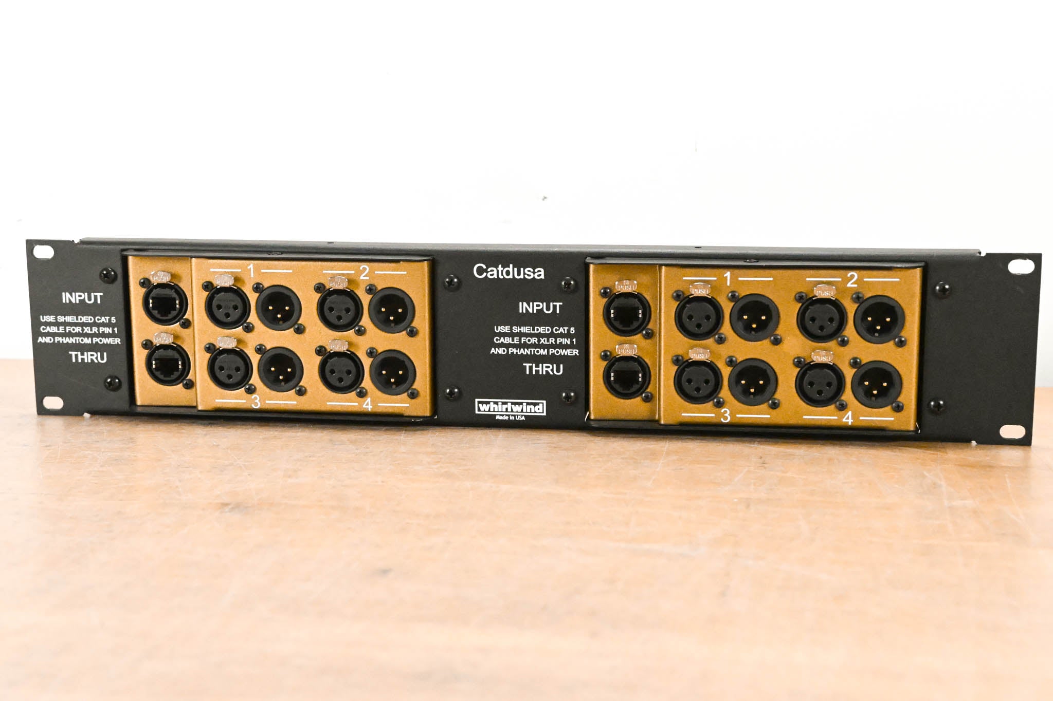 Whirlwind CATDUSA-2R-KIT 2 RU Rackmount Kit w/ Dual Catdusa Snake Boxes