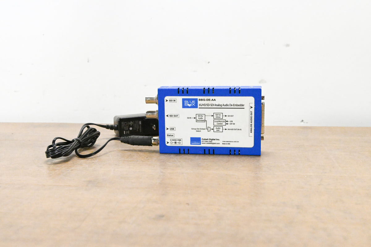 Cobalt Blue Box BBG-DE-AA 3G/HD/SD-SDI Analog Audio De-Embedder