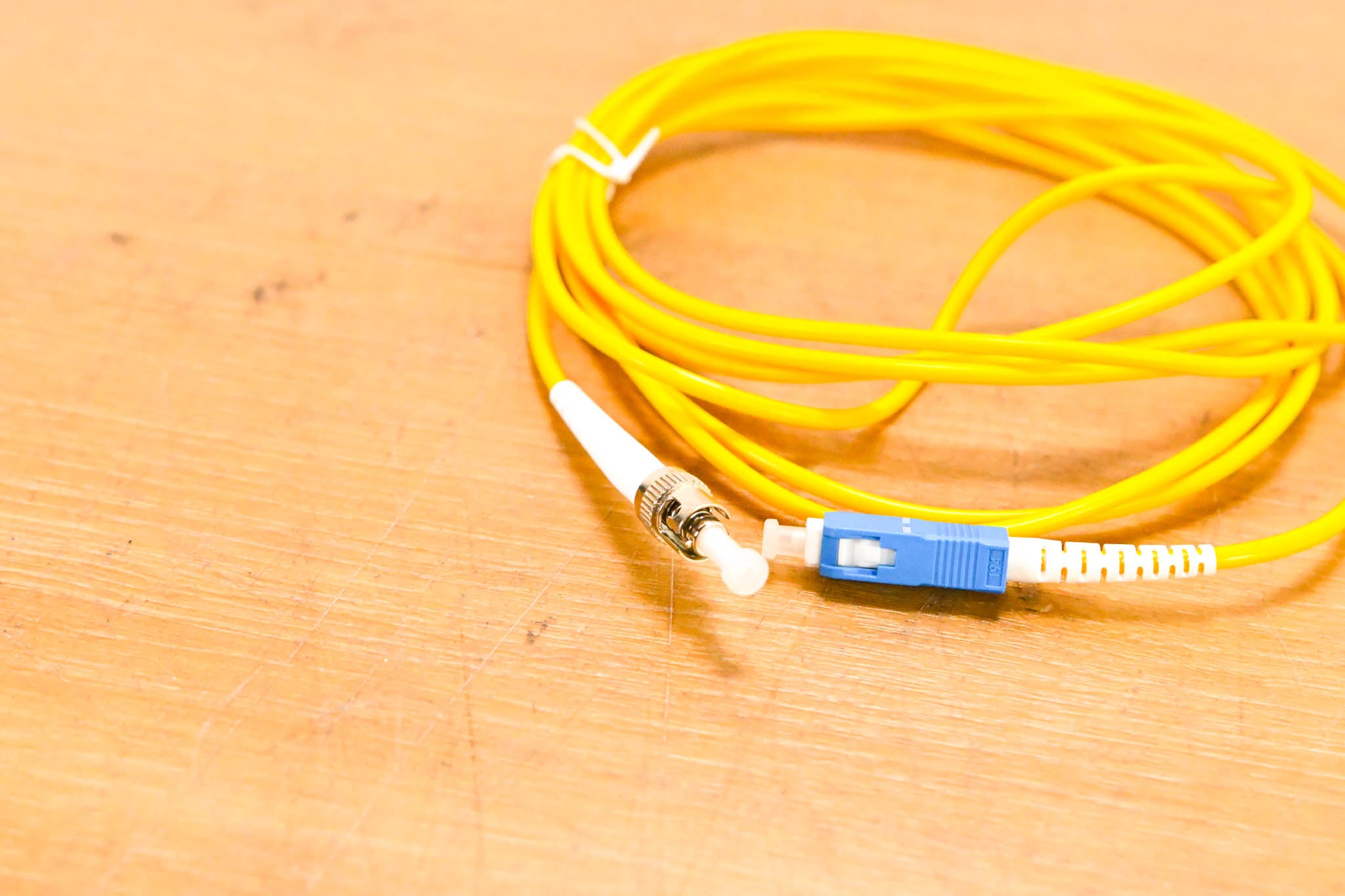 Unbranded SC-ST Simplex Single Mode Fiber Optic Patch Cable - 10'