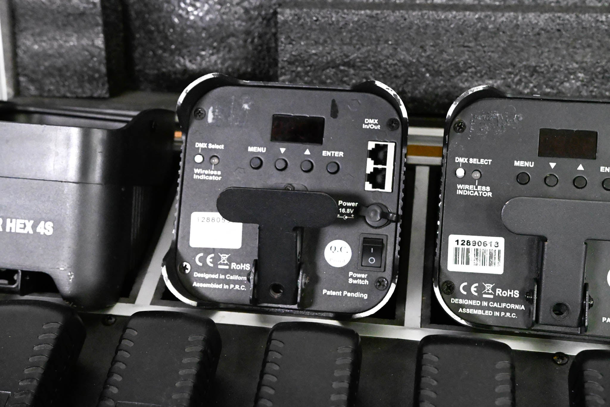 JMAZ Lighting MAD PAR HEX 4S Battery LED Uplight Kit w/ Charging Case